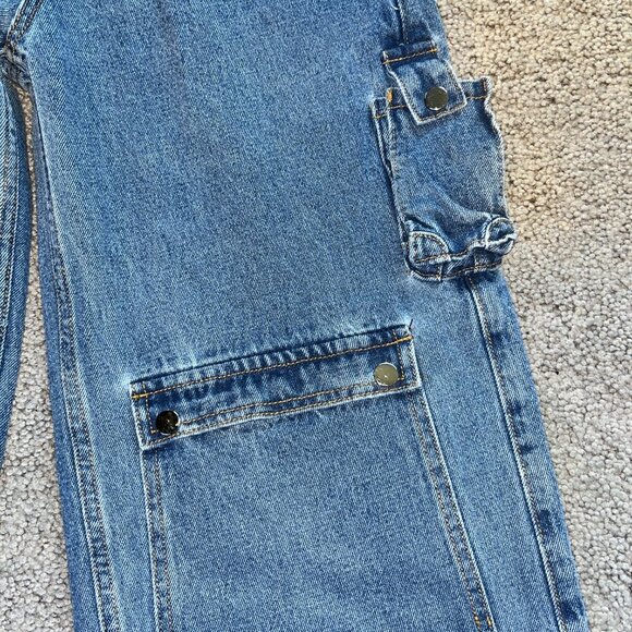 LIQUID LAGOON Y2K WIDE LEG DENIM JNCO STYLE  HEAVY BAGGY SKATER JEANS 30/32 - Picture 5 of 14